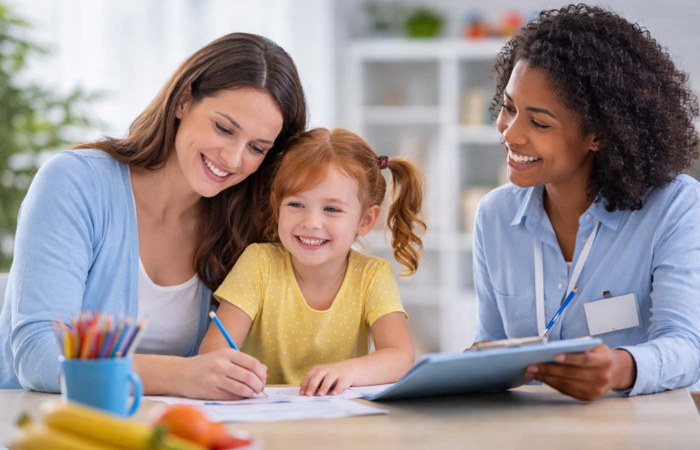 Community members receiving support and assistance